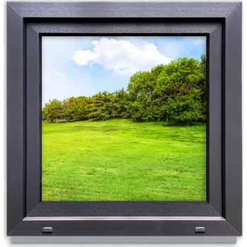 Okno Plastové okno Lorac 800x800 mm šedé levé sklopně-otvíravé