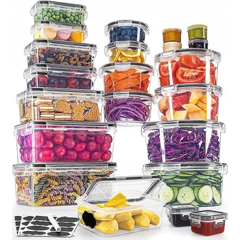 Dóza na potraviny NÁDOBY NA POTRAVINY 44 DÍLNÁ SADA HERMETICKÝCH UZAVÍRATELNÝCH NÁDOB