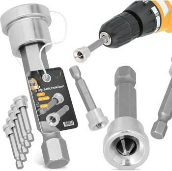 Bit 5x BIT ŠROUBOVÁK PH2 50 mm Rázový bit MAGNETICKÝ Dlouhý S OMEZOVAČEM