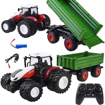 RC model ostatní Traktor na dálkové ovládání + zelený přívěs RC0602