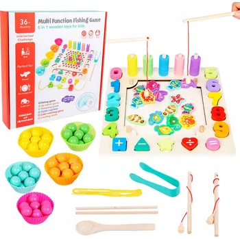 Dřevěná hračka Logická hra ProNice Lov rybiček