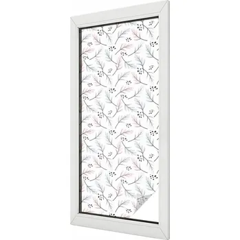 Okenní dekorace Samolepicí okenní Fólie Mléčná dekorativní rostlinná listí 50x116 cm