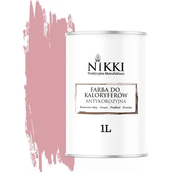 barva na kov Barva pro radiátory Antikorozní Odolná 1L Matná Růžová Světlá 3v1