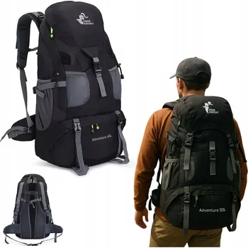 turistický batoh LEHKÝ TURISTICKÝ BATOH 50L VELKÁ KAPACITA - VODĚODOLNÝ PRO KEMPOVÁNÍ A PŘEŽITÍ