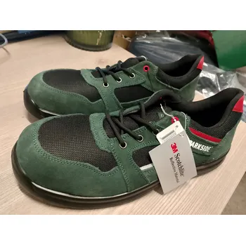 Pracovní obuv PARKSIDE Pánské kožené pracovní boty S3, velikost 43, zeleno-černé