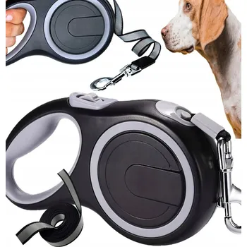 Vodítko pro psa Automatické Vodítko: 8 m, Černé navíjecí vodítko pro psy do 50 kg