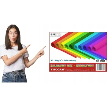 Papír pro tiskárny Kancelářský papír Typograf formát A3 80g 100 listů