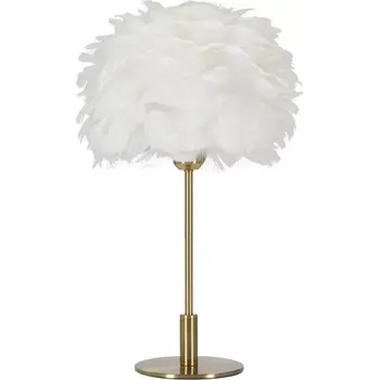Lampička Stolní lampa Ball Feather 50 cm bílo-zlatá