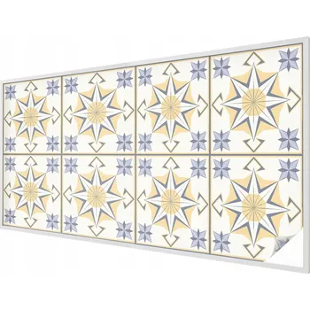 Okenní dekorace Ozdobná Fólie Vitrážová Samolepicí Geometrické hvězdy 200x100