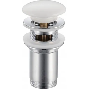 Sifon BALNEO UMYVADLOVÁ VÝPUST KLIK-KLAK MOSAZNÁ BÍLÁ S PŘEPADEM model C