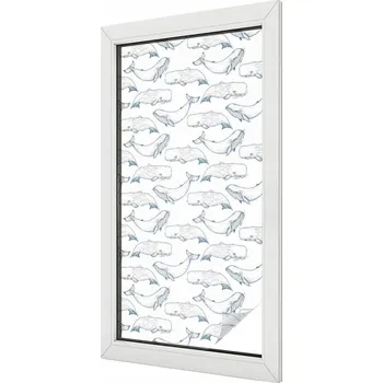 Okenní dekorace Dekorativní mléčná vitrážová fólie na okno – Mořské inspirace 50x100 cm