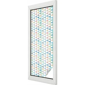 Okenní dekorace Fólie Dekorativní Mléčná na Skla Okna Výlohy Geometrické trojúhelníky 50x146