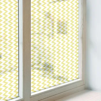 Stínítko do auta Samolepicí fólie na okno proti slunci – mléčná, žluté cikcaky 100x116 cm