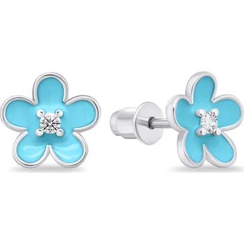 Náušnice Brilio Silver Slušivé stříbrné náušnice Kytičky EA709WLB + 2 měsíce na vrácení zboží