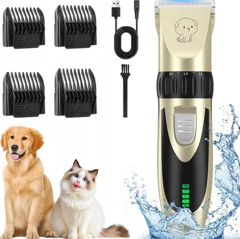 Kosmetika pro psa STROJEK NA PSY A KOČKY, JEMNÝ, BEZDRÁTOVÝ, BEZPEČNÝ, SADA