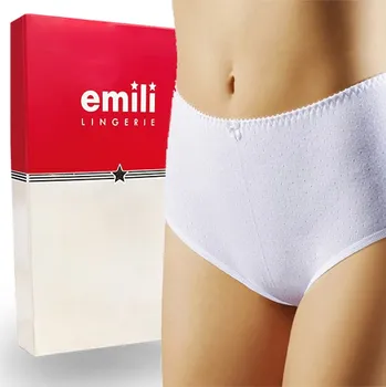 Kalhotky EMILI Dámské bavlněné kalhotky Kalhotky pohodlné Crema bílé 3XL