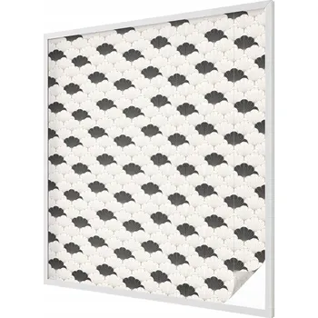 Okenní dekorace Fólie Dekorativní Mléčná na Skla Okna Výlohy Kontrastní vějíře 100x116 cm