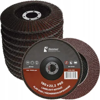 Brusný kotouč 5x Lamelový brusný kotouč Molatool Corundum 180 mm 60