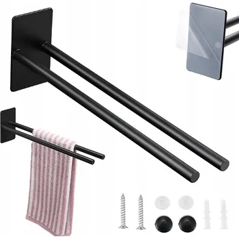 Věšák DVOURAMENNÝ VĚŠÁK NA RUČNÍKY DO KOUPELNY NA ZEĎ