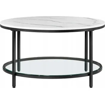 Konferenční stolek Stolek Top Art kulatý 80 x 80 x 46,1 cm bílý, černý