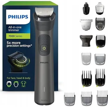 Zastřihovač vousů Philips Zastřihovač Multigroom 15 v 1 MG7950/15 Vousy Tělo Vlasy USB