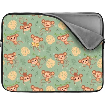 pouzdro na notebook Sablio Obal na notebook Roztomilé opičky - 13
