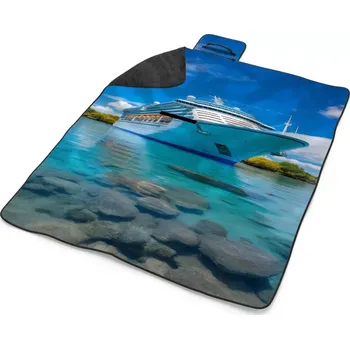 deka Sablio Plážová deka Luxusní výletní loď v tropickém ráji: 200x140 cm