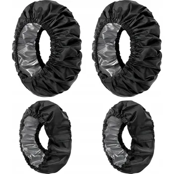 Příslušenství pro přepravu dětí VODĚODOLNÉ POTAHY NA KOLA DĚTSKÉHO KOČÁRKU, 4 KUSY, ČERNÉ