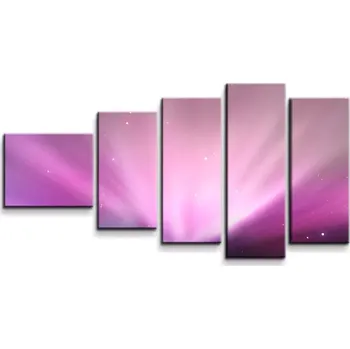 Obraz Sablio Obraz - 5-dílný Fialová záře - 100x60 cm