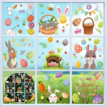 Velikonoční dekorace 160x NÁLEPKY NA OKNO SKLO VELIKONOČNÍ DEKORACE SVÁTEČNÍ Velikonoce JARO