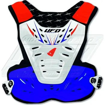 Motocyklový chránič Nárameníky (chránič hrudi) Ufo Reactor dětský - bílo-červeno-modrý UF2275-03/01