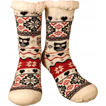 Pánské ponožky PROTISKLUZOVÉ PONOŽKY 39-42 SILNÉ KOŽÍŠEK teplé sovy ECRI