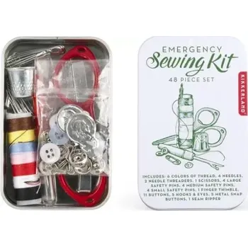 Nástroj na niť a příze Kikkerland Pohotovostní šitíčko v plechové krabičce