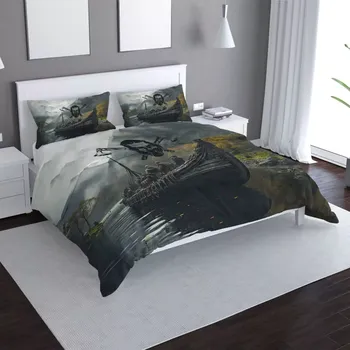 Povlečení Sablio Povlečení Vikingové Loď - 140x220 / 90x70