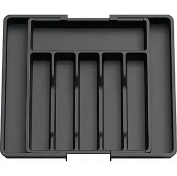 Organizace kuchyně Organizér na příbory do zásuvky černá