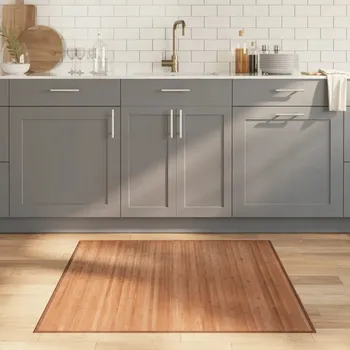 Koberec Koberec čtvercový, přírodní, 100x100 cm, bambusový