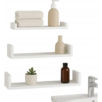 police 3 ks. ZÁVĚSNÉ POLICE NA ZEĎ - SNADNÁ MONTÁŽ - STYLOVÁ DEKORATIVNÍ POLICE NA STĚNU