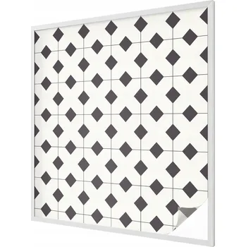 Okenní dekorace Samolepicí Fólie na sklo Dekorativní okno Diamanty černobílé 100x100