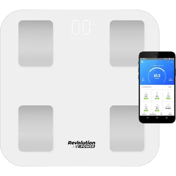 Osobní váha Osobní váha Revolution POWER PR-8072 chytrá váha bílá skleněná