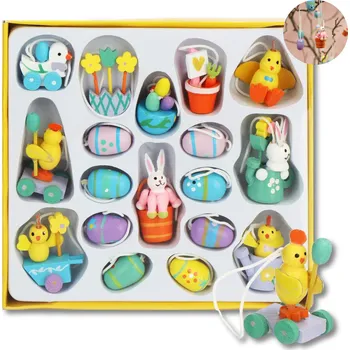 Velikonoční dekorace VELIKONOČNÍ OZDOBY VAJÍČKA K POVĚŠENÍ DEKORACE Velikonoce FIGURKY