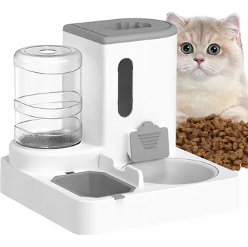 Miska pro psa VÝDEJNÍK VODY A KRMIVA PRO PSA KOČKU AUTOMATICKÁ MISKA DÁVKOVAČ NAPÁJEČKA 2V1