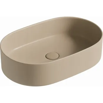 Umyvadlo Umyvadlo na desku oválné 500×330 mm – khaki mat