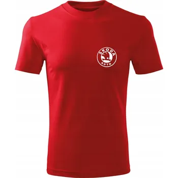 Tričko Pánské tričko D250P SKODA LOGO SUPERB červené vel XS