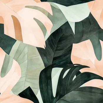 Zbytek - Satén elastický tropická harmonie