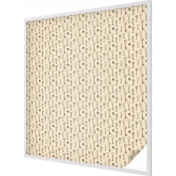 Okenní dekorace Samolepicí fólie na okno proti slunci - Mléčná, Tajemné klíče 100x116 cm