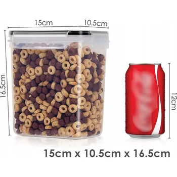 Dóza na potraviny Nádoby na potraviny pro skladování, vzduchotěsné a hermetické boxy +DÁREK