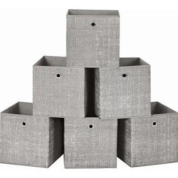 Úložný box 6x KRABIČKA NA VĚCI, HRAČKY, OBLEČENÍ Z NETKANÉ TEXTILIE 30x30 cm