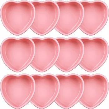 Nádoba na pečení 12 ks formiček na pečení muffinů ve tvaru srdce na Valentýna (4 ks