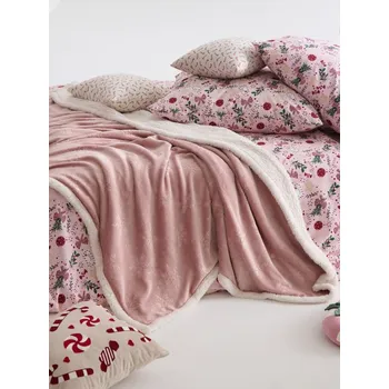 Přehoz na lůžko Sinsay - Přehoz na postel - pastelová růžová - 441GH-03X - 441GH-03X-ONE