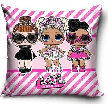 Polštář POVLAK " POLŠTÁŘ " LOL SURPRISE ZAPÍNÁNÝ NA ZIP 40 X 40CM